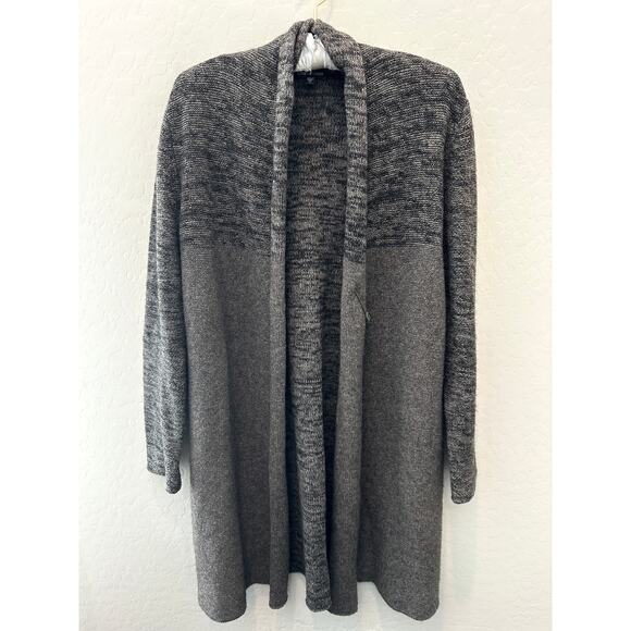 EILEEN FISHER | Gray Taupe Yak Wool Silk Blend Long Sweater Cardigan | Small - Picture 1 of 9